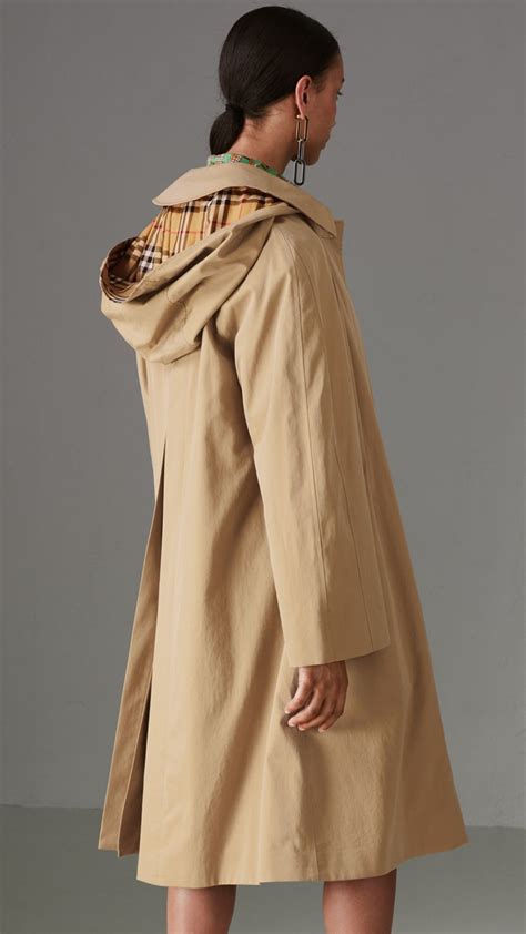 burberry detachable hood tropical gabardine car coat|Long Gabardine Winchester Car Coat in Flax .